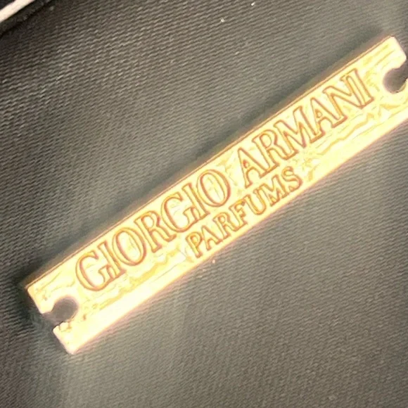 Giorgio Armani Black with Gold Accents wristlet or cosmetics bag - Picture 12 of 12